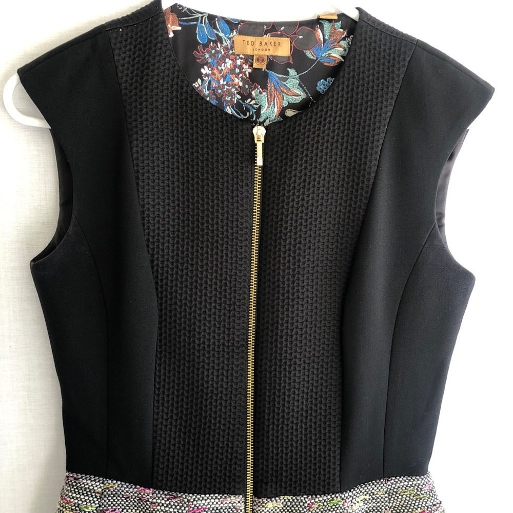 Ted Baker London Kyokod Boucle Zip Front Dress - Picture 5 of 11